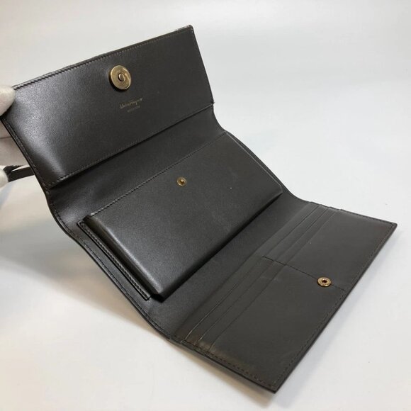 Salvatore Ferragamo Gancini 2WAY Shoulder Bag Hand Bag Leather White - Picture 11 of 16